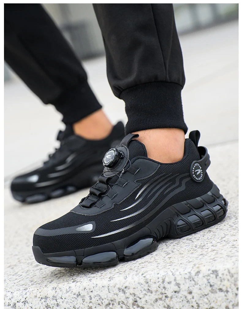 Breathable lace-free soft sole comfortable anti-smash anti-puncture labour insurance shoes - AMULET RING STORE