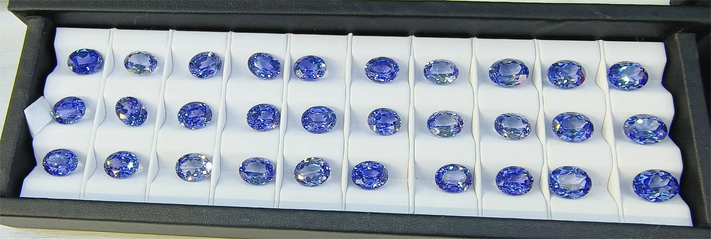 Lab Grown Sapphire Royal Blue Color  Oval Shape Charm Gemstones for Diy Jewelry Making Materials Selectable AGL Certificate