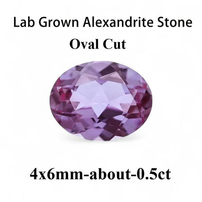 Emerald Cut Lab Grown Alexandrite AGL Certificate Loose Gemstone For Earrings Ring Jewelry Diy Making