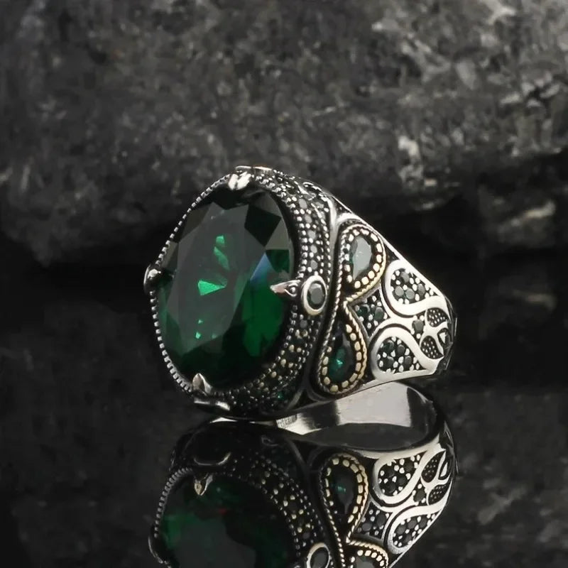 New Creative Cat's Eye Alloy Casting Rings for Men Europe and America Gothic Rock All-around Eyeball Simple Jewelry Accessories