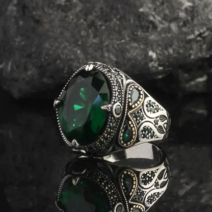 New Creative Cat's Eye Alloy Casting Rings for Men Europe and America Gothic Rock All-around Eyeball Simple Jewelry Accessories