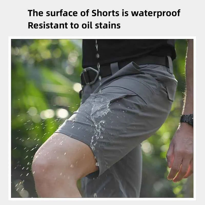 Outdoor Cargo Military Men Tactical Shorts for Summer Waterproof Urban Shorts Trekking Camp Pants Multi Pocket Plus Size Hiking