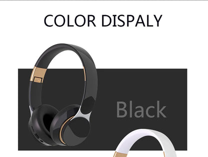 Headphones Bluetooth Wireless Headsets With Mic Music Gaming Sports Earpieces Great Bass Earphones Foldable Support TF SD-Card