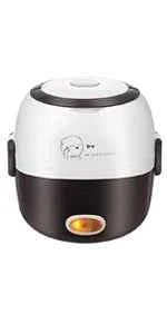 Electric Lunch Box, 3 Layers 2L Portable Electric Heating Bento Lunch Box Food Storage Warmer Container,110V 200W