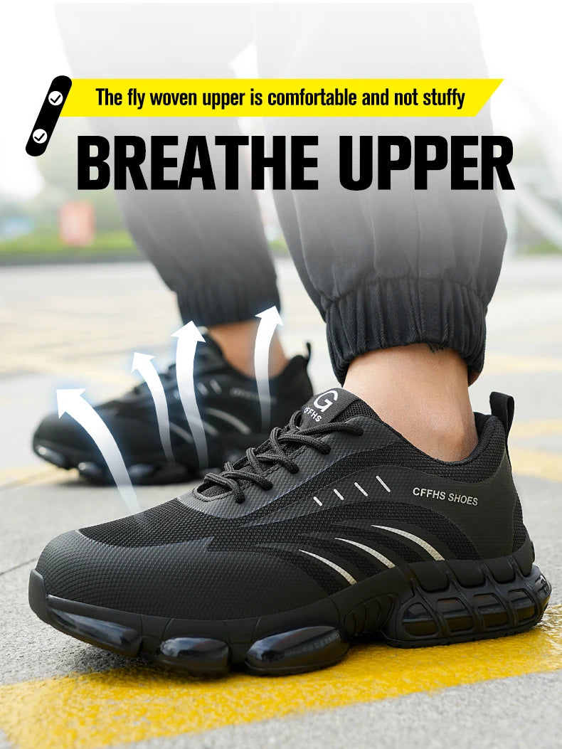 Breathable, lightweight and comfortable anti-smash and anti-puncture safety shoes - AMULET RING STORE
