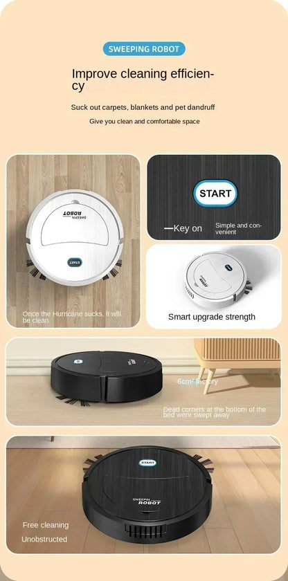 Intelligent Robot Cleaner USB Three in One Sweeping and Mopping Robot Cleaner Kitchen Robots Electric Floor Mop Home Appliance - AMULET RING STORE