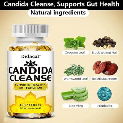 Candida Cleanse-Contains Natural Herbs and Probiotics To Support Healthy Bowel Function and Immune Health,Suitable for Unisex - AMULET RING STORE