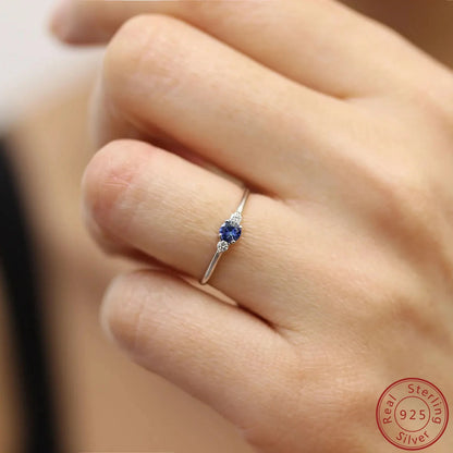 100% 925 Sterling Silver 3 Color Hot Sale Simple Color Ice Crystal Sapphire Ring Female zircon Rings For Women gold color Jewelr
