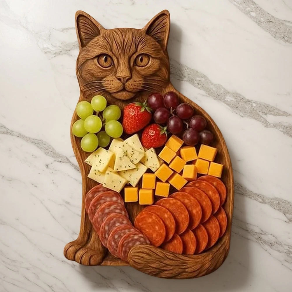 Charcuterie Platter Charcuterie Board Animal Themed Charcuterie Tray Wood Serving Tray for Seafood Lovers & Entertainers - AMULET RING STORE
