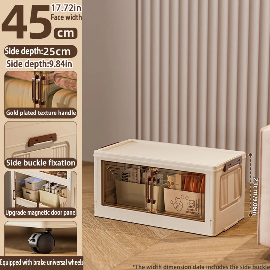 45/55/65cm Length Multifunction Storage Cabinet Large Capacity Foldable Easy-to-Install Storage Box Dustproof Wardrobe - AMULET RING STORE