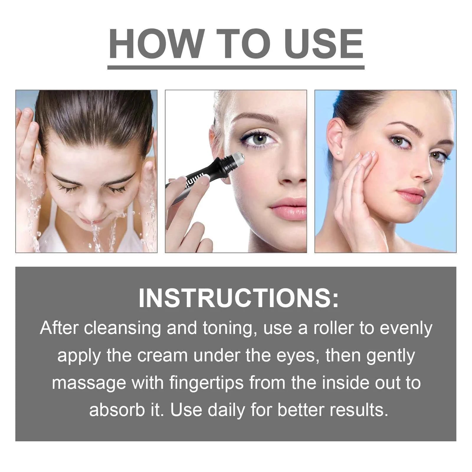 Niacinamide Eye Cream Reduces Dark Circles and Eye Bags Sodium Hyaluronate Moisturizing Essence Reduces Puffiness Eye Care