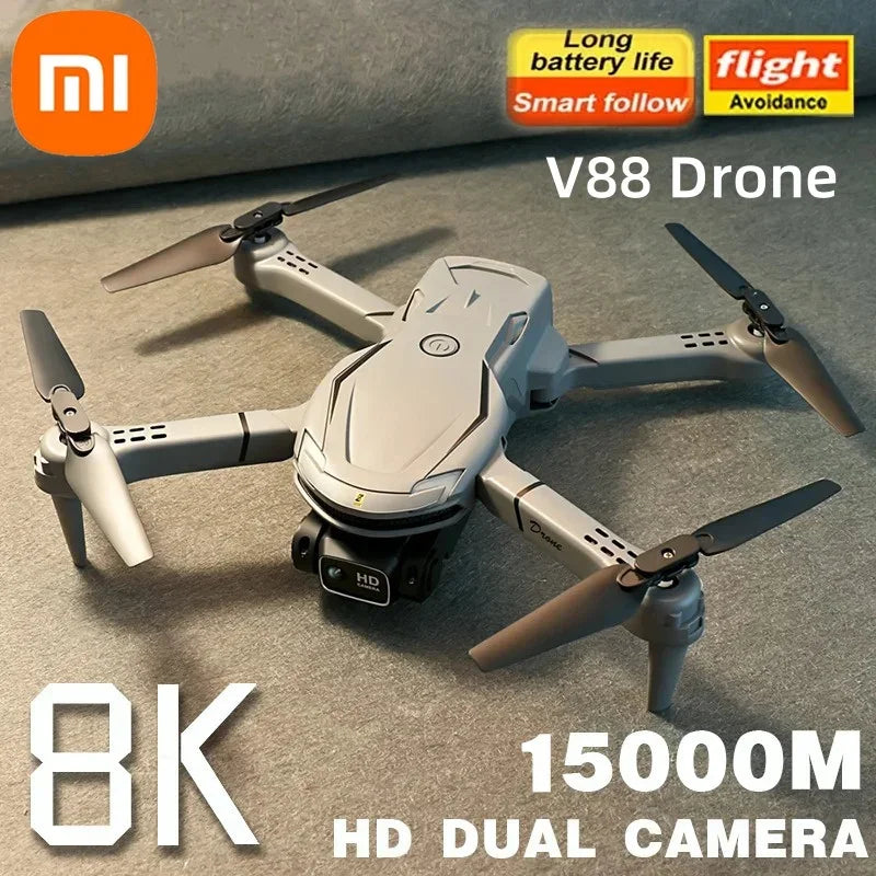 XIAOMI MIJIA V88 Drone 8k 5G Professional HD Dual Camera Aerial Photography 15000m Remote Control Aircraft Quadcopter Toy New - AMULET RING STORE