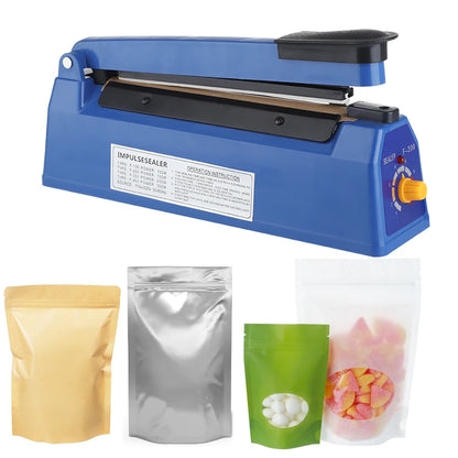 Impulse Sealer Manual Heat Sealer Machine for 8 inch Plastic Bags, Shrink Wrap Bag Sealers Vacuum Sealer Packaging Machine - AMULET RING STORE