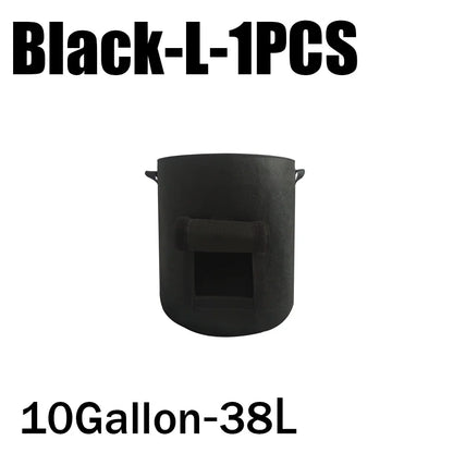 2 Size Felt plant grow bags nonwoven fabric garden potato pot greenhouse vegetable growing bags moisturizing vertical tools - AMULET RING STORE