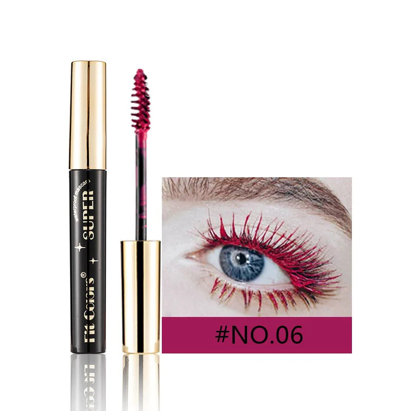 14 Colors Waterproof Mascara 5D Silk Fiber Mascara Lash Color 3D Mascara Eyelash Extension Thick Lengthening Eye Lashes Cosmetic - AMULET RING STORE