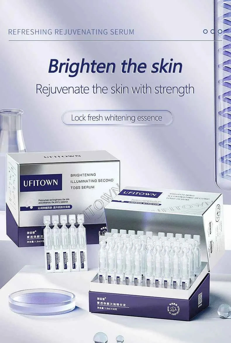 Arbutin Niacinamide Whitening Face Serum Remove Dark Spots Melanin Brighten Shrink Pores  Moisturizing Fade Fine Lines 30Pcs/set