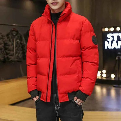 Winter Man Stand Collar Jackets Cotton-padded Parkas Puffer Jacket Men Warm Coats Thick Casual Outwear Streetwear Men's Clothing