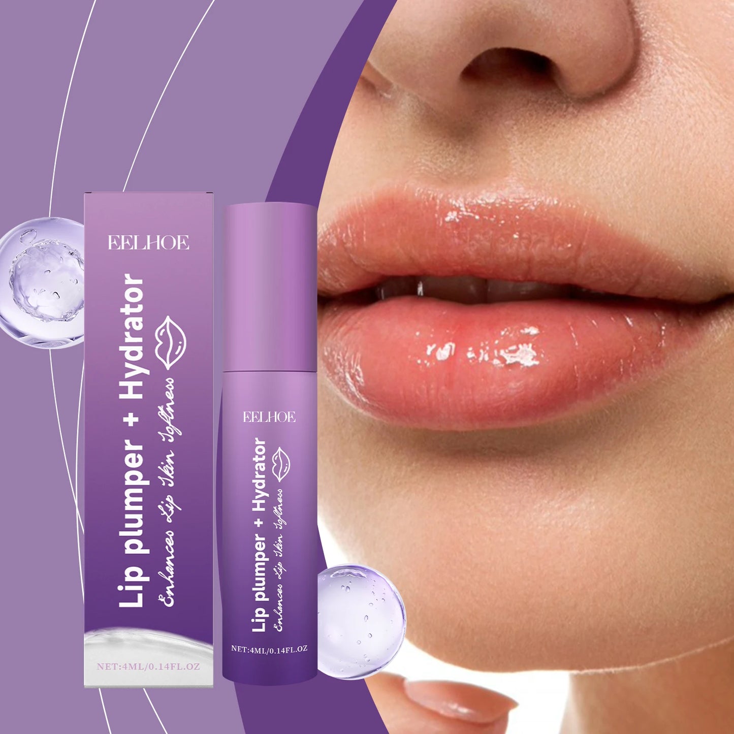 Instant Lip Plumping Essential Oil Fuller Lip Gloss Serum Last Nourishing Anti wrinkle Moisturising Sexy Lip Care Mask Makeup - AMULET RING STORE