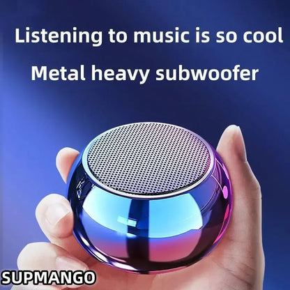 Wireless Bluetooth Speaker Portable Small Steel Gun Metal Heavy Stereo Surround Subwoofer Outdoor Mini Bluetooth Small Speaker - AMULET RING STORE