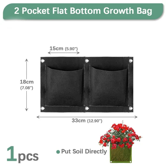 NEW Wall Hanging Pockets Planting Bags Flower Pot Home Garden Grow Bag Garden Planter Vertical Suculentas Plant Pot Home Decor - AMULET RING STORE