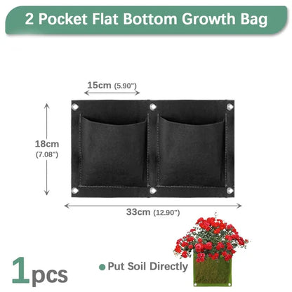 NEW Wall Hanging Pockets Planting Bags Flower Pot Home Garden Grow Bag Garden Planter Vertical Suculentas Plant Pot Home Decor - AMULET RING STORE