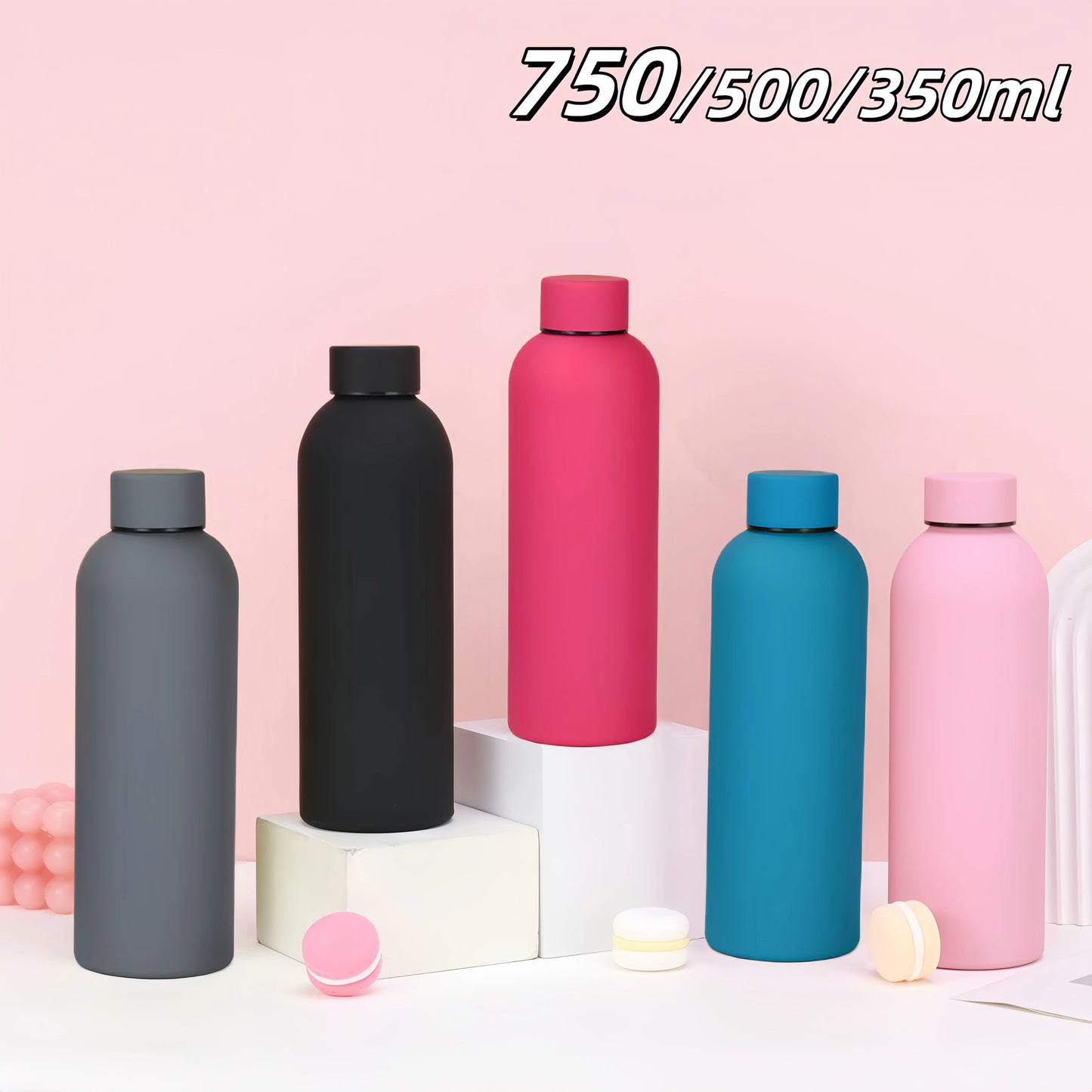 350-750ML Stainless Steel Thermos Cup Portable Small Mouth Water Cup Travel Outdoor Sports Water Bottle Vacuum Flask Gym Kettle - AMULET RING STORE