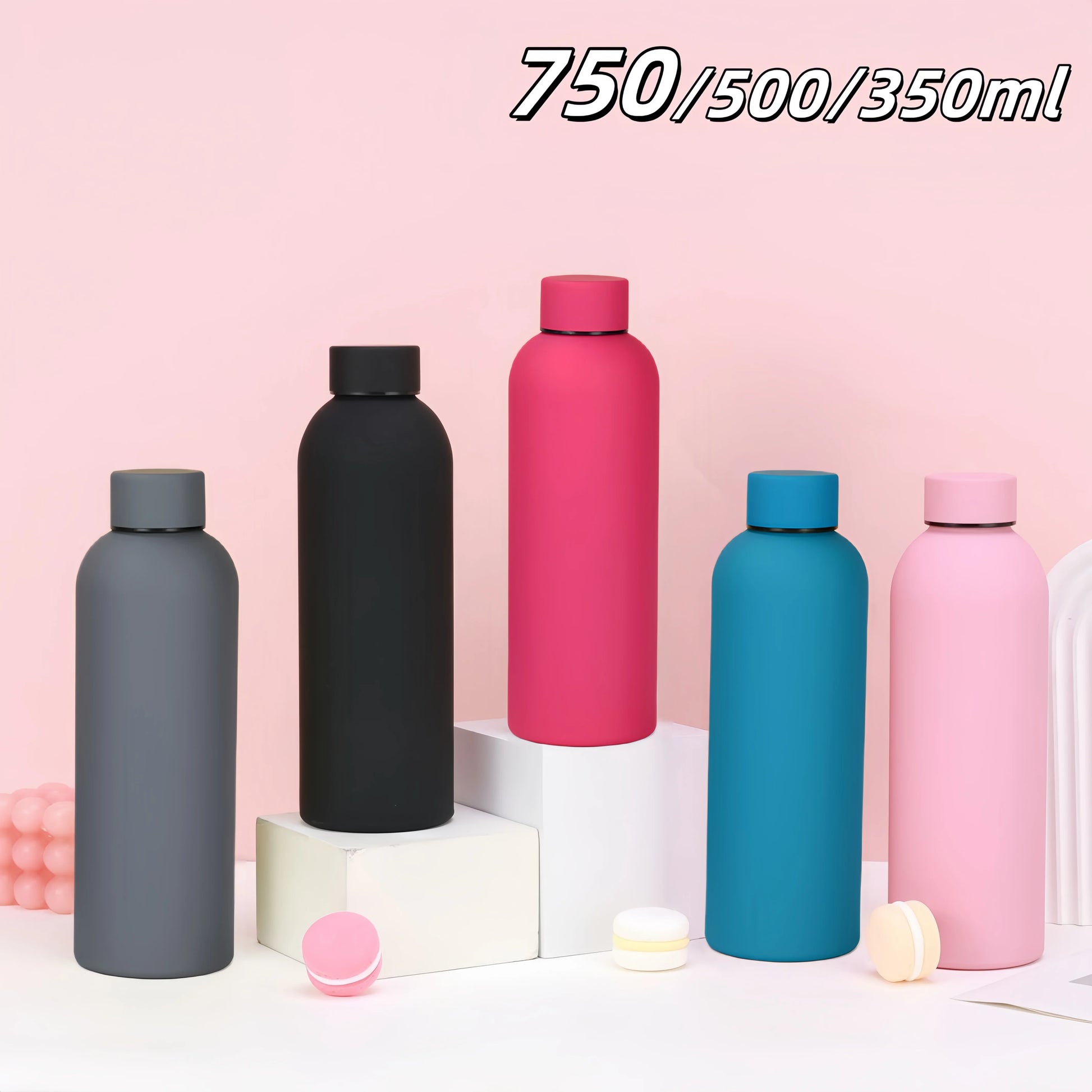 350-750ML Stainless Steel Thermos Cup Portable Small Mouth Water Cup Travel Outdoor Sports Water Bottle Vacuum Flask Gym Kettle - AMULET RING STORE