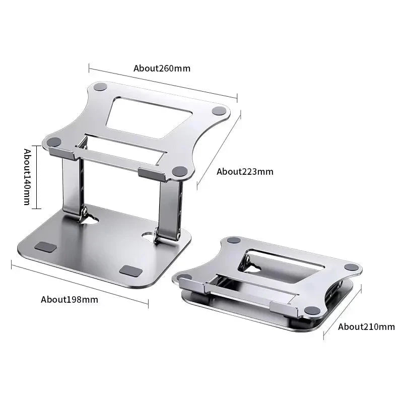 Tablet Stand Adjustable Aluminum Alloy Laptop Tablet up to 17 "Laptop Portable Folding Stand Cooling Stand Support - AMULET RING STORE