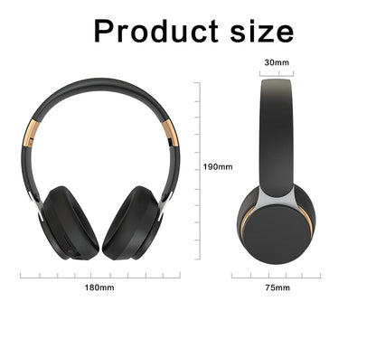 Headphones Bluetooth Wireless Headsets With Mic Music Gaming Sports Earpieces Great Bass Earphones Foldable Support TF SD-Card