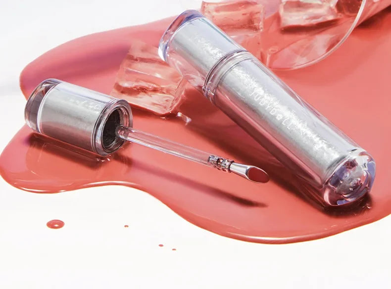 Judydoll Ice Iron Lip Glaze Lipsticks Non-Stick Cups Mirror Shine Watery Lip Lotion Metal Brush Head Makeup Cosmetics - AMULET RING STORE