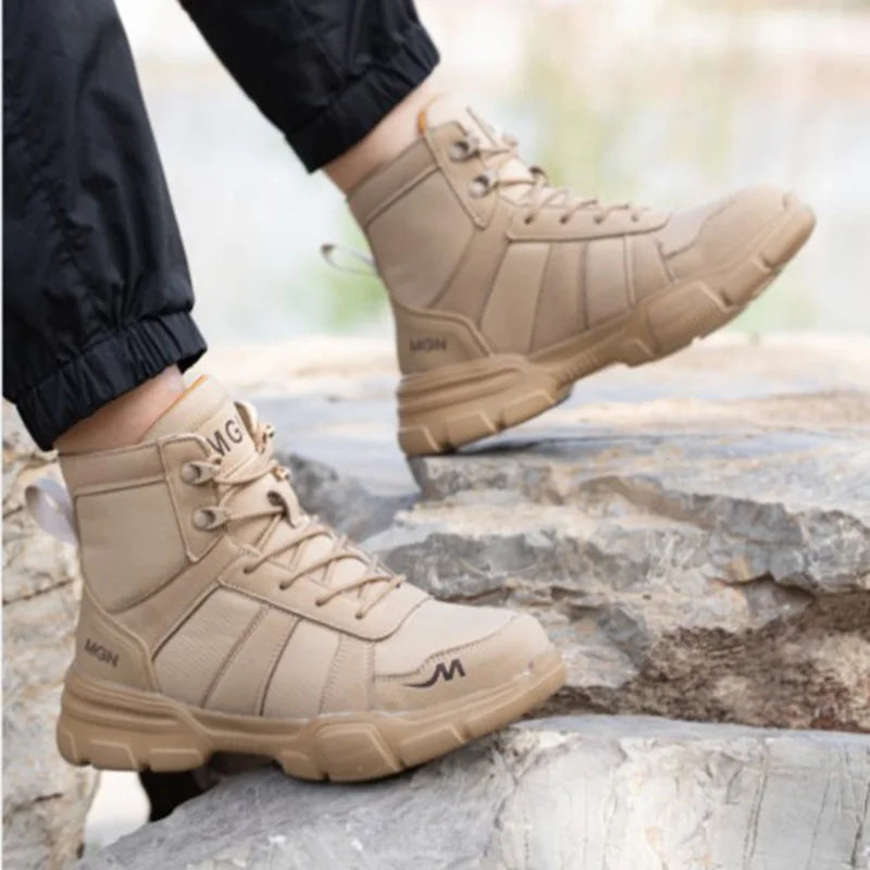 Work Boots Indestructible Safety Shoes Men Steel Toe Shoes Puncture-Proof Sneakers Women Non Slip Work Shoes Male Tactical Boots - AMULET RING STORE