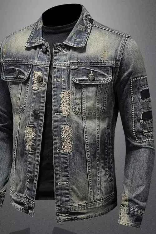 Autumn and Winter Coats for Men Spring and Fall Trends Plankton Denim Cargo Jacket Loose Casual Men's Coat Winter