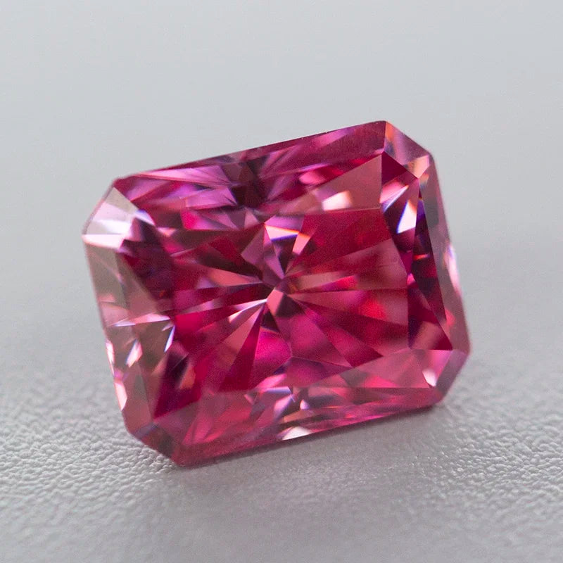 Pink Moissanite Stones with GRA Certificate Round/Pear/Oval/Emerald/Heart/Cushion/Princess/Asscher/Radiant Cut