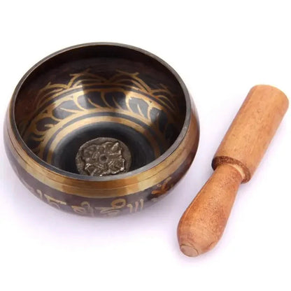 Nepal Handmade Bronze Singing Bowl Healing Meditation Yoga Tibetan Singing Bowls Sound Therapy Percussion Instruments - AMULET RING STORE
