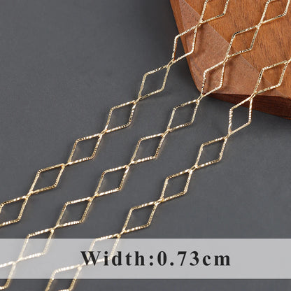 YEGUI C164,jewelry accessories,diy chain,18k gold plated,0.3microns,copper metal,diy bracelet necklace,jewelry making,1m/lot - AMULET RING STORE