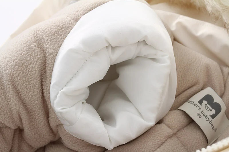 -30 Winter Baby Clothes Thicken Warm Jumpsuits Snowsuits Girl Boy Hooded Jacket Waterproof Rompers Ski Suits Kids Coat Outerwear - AMULET RING STORE