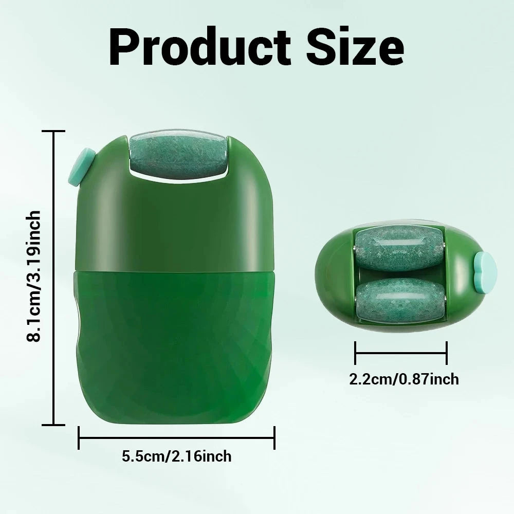 2 in 1 Ice Cube Facial Roller Jade Face Massaer Roller Gua Sha Face Lifting Device Reduce Edema Neck Eye Beauty Care Device