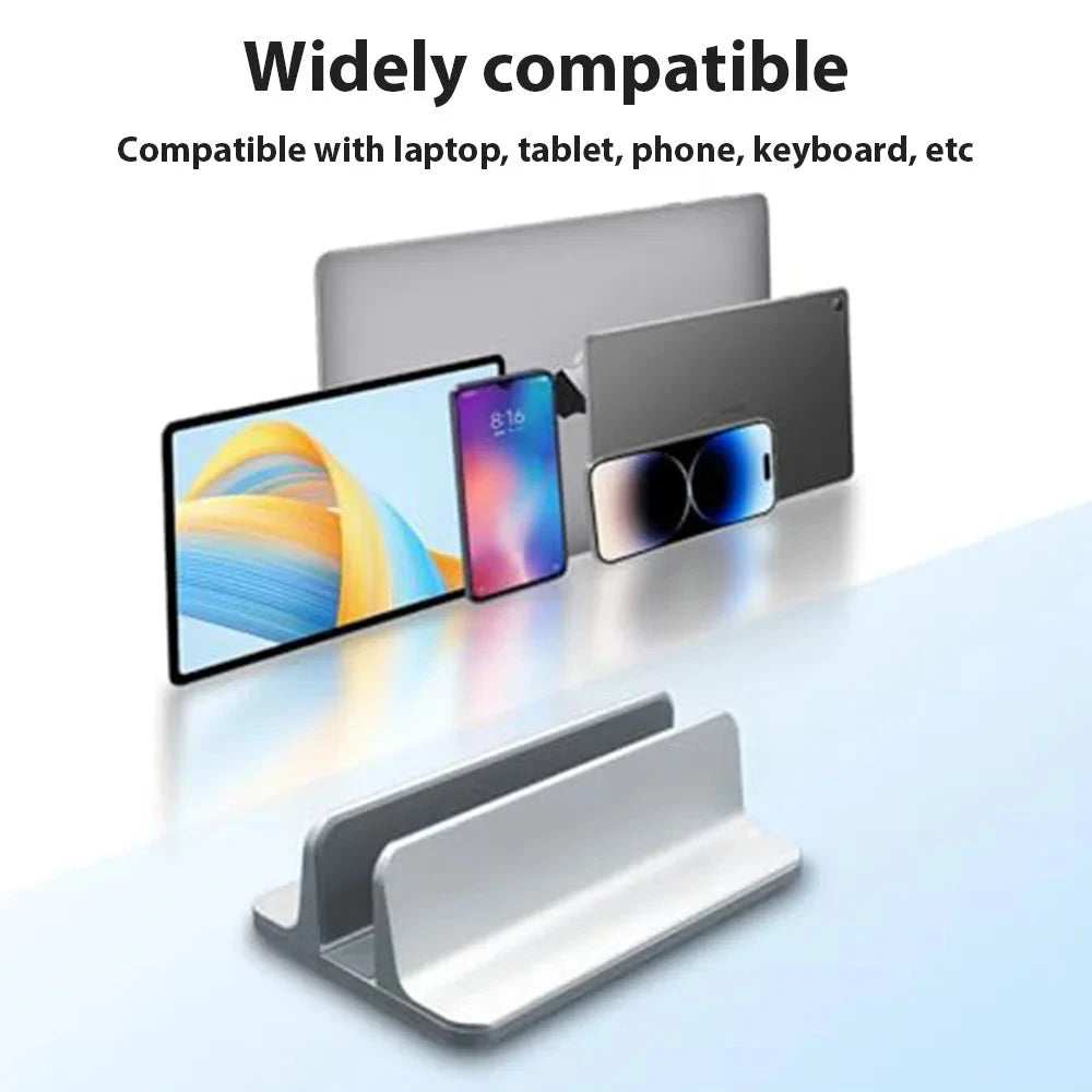Vertical Laptop Stand For Macbook Air Pro 13 15 16 Desktop Aluminum Stand With Adjustable Dock Size For Notebook Computer Stand - AMULET RING STORE