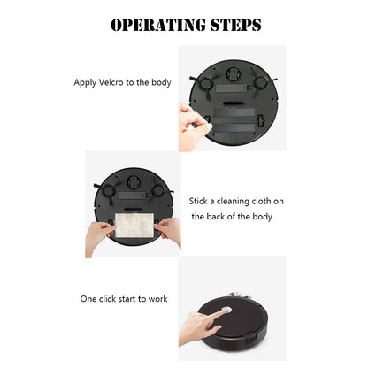 Intelligent Sweeping Robot with Long Battery Life Low Noise Design Compact House Cleaning Machine for Hard Floor and Pet Hair - AMULET RING STORE