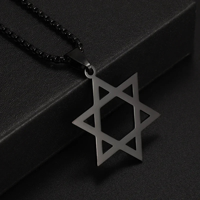 Stainless Steel 7 Archangel Seal Necklace Solomon Kabbalah Seal Pendant for Men Personality Charm Amulet Jewelry