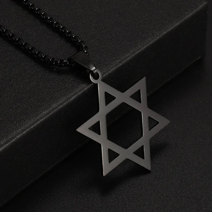 Stainless Steel 7 Archangel Seal Necklace Solomon Kabbalah Seal Pendant for Men Personality Charm Amulet Jewelry