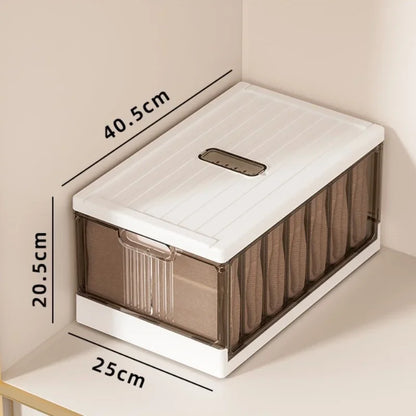 Large-capacity Clothes Organizer Household Closet Layered Pull-out Partition Organizer Box Foldable Dust Pants Organizer Box - AMULET RING STORE