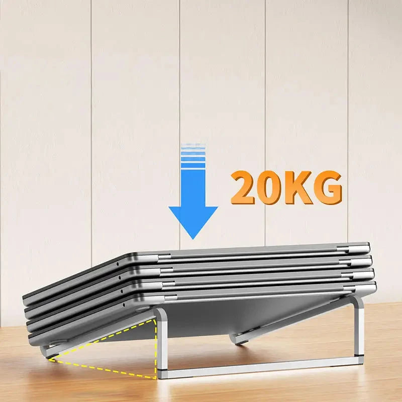 Universal Laptop Stand Foldable Adjustable Aluminum Alloy Notebook Holder Desktop Bracket for MacBook Air Pro Xiaomi - AMULET RING STORE