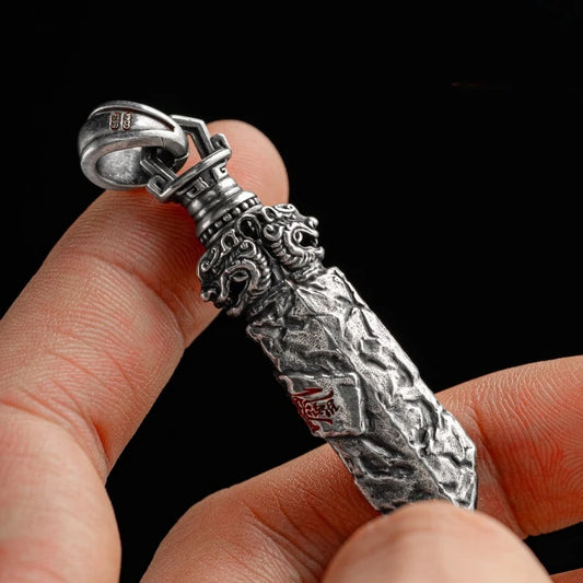 China-Chic Daofu Sword Pendant - Retro Traditional Necklace