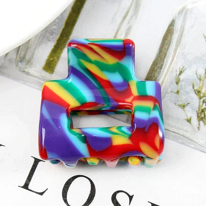 Bgffuy Leopard Korea Acetate Hollow Colorful Mini Hair Claws Crab Hair Clips for Child Girls Hairpins Hair Accessories Barrettes