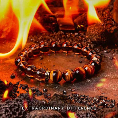 5A Real Natural Red Tiger Eye Beads Stone Bracelet Men Women Zircon Accessories Handmade Jewelry Gift for Girlfriend Wholesale