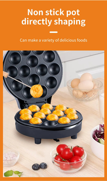750W Electric Cake Pop Maker Non-Stick 14 Cake Capacity Cupcake Maker Griddle Donuts Octopus Balls for Kids Birthday Party - AMULET RING STORE