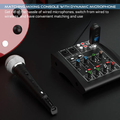 Wireless Microphone Converter XLR or 6.5 Transmitter and Receiver Microphone Wireless System for Dynamic Microphone