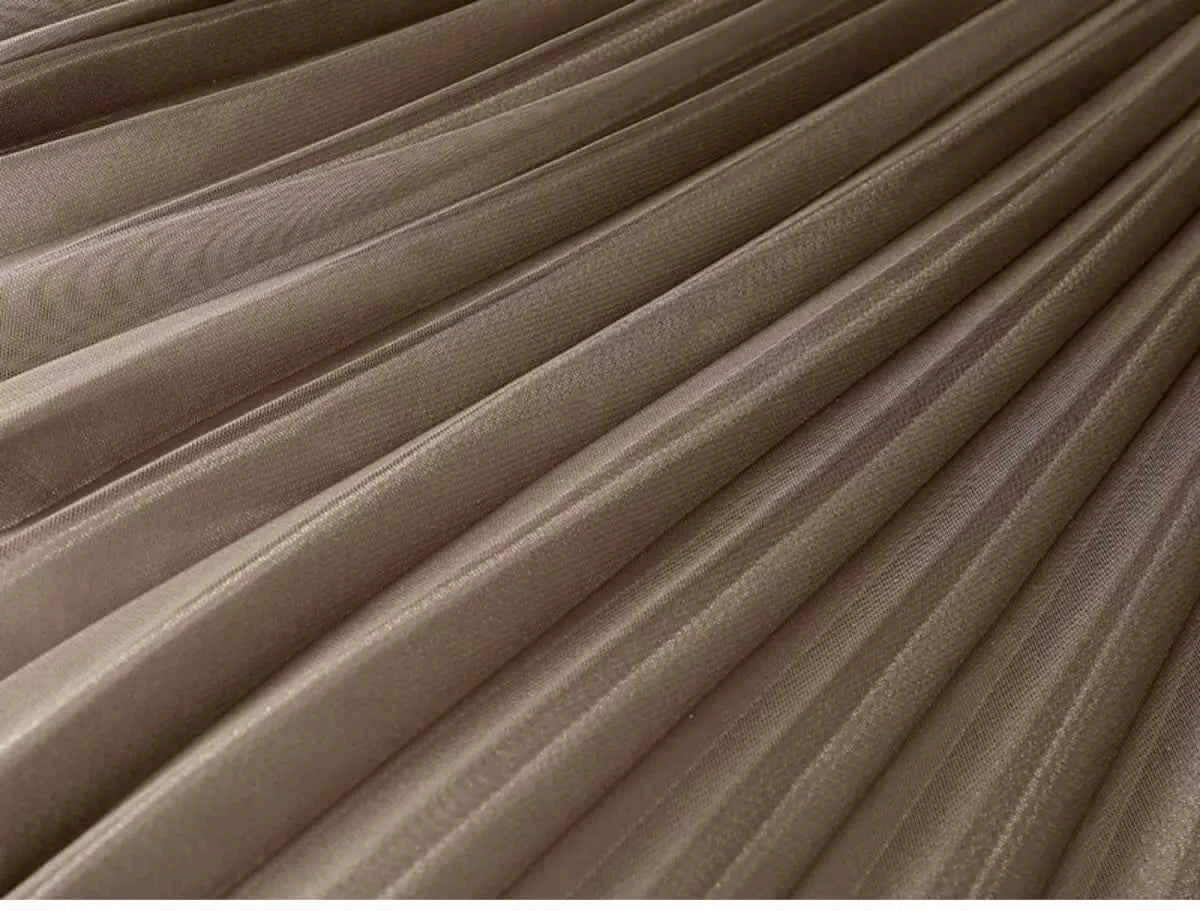 2023 Summer Tulle Mesh Gradient Skirt High-end High Waist Long Skirt Elegant Evening Party Sexy A-line Pleated Skirts Women Boho