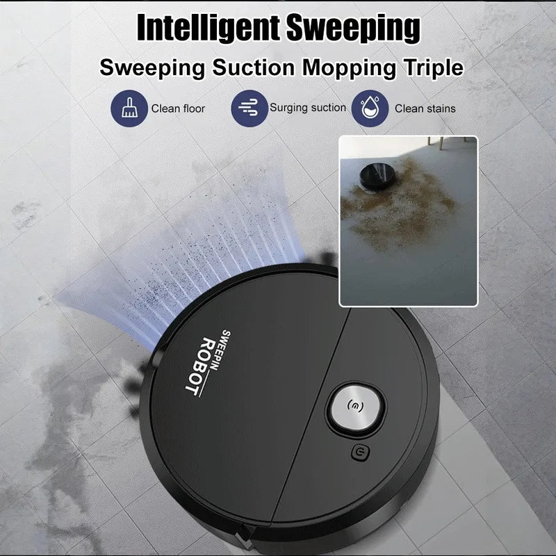 Household Fully Automatic High Suction Intelligent Vacuum Cleaner USB Charging Low-noise Sweeping Robot